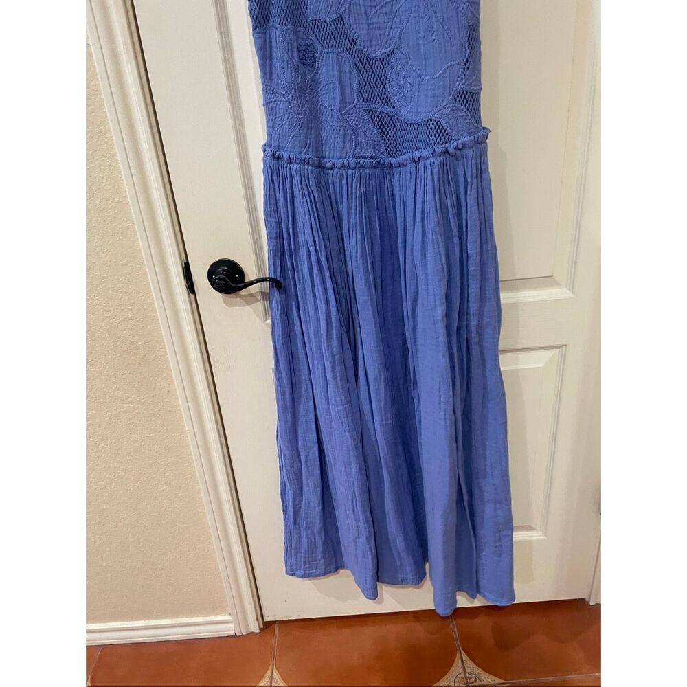 FREE PEOPLE Pearl Floral Maxi dress in Blue Sz Medium NWOT $198 - Picture 6 of 8
